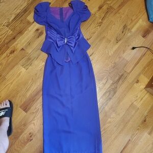 Vintage 1970s-1980s Purple Two-Piece Prom Dress!